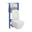Cersanit Aqua 2.0 Set C27 Zestaw Toaleta WC bez kołnierza + deska wolnoopadająca + stelaż podtynkowy WC S701-806 - zdjęcie 4