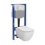 Cersanit Aqua 2.0 Set C27 Zestaw Toaleta WC bez kołnierza + deska wolnoopadająca + stelaż podtynkowy WC S701-806 - zdjęcie 1