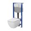 Cersanit Aqua 2.0 Set C27 Zestaw Toaleta WC bez kołnierza + deska wolnoopadająca + stelaż podtynkowy WC S701-806 - zdjęcie 5
