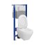 Cersanit Aqua 2.0 Set C28 Zestaw Toaleta WC bez kołnierza + deska wolnoopadająca + stelaż podtynkowy WC S701-807 - zdjęcie 3