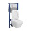 Cersanit Aqua 2.0 Set C30 Zestaw Toaleta WC bez kołnierza + deska wolnoopadająca + stelaż podtynkowy WC S701-809 - zdjęcie 4