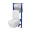 Cersanit Aqua 2.0 Set C30 Zestaw Toaleta WC bez kołnierza + deska wolnoopadająca + stelaż podtynkowy WC S701-809 - zdjęcie 3