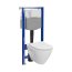 Cersanit Aqua 2.0 Set C34 Zestaw Toaleta WC bez kołnierza + deska wolnoopadająca + stelaż podtynkowy WC S701-813 - zdjęcie 1
