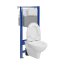 Cersanit Aqua 2.0 Set C36 Zestaw Toaleta WC bez kołnierza + deska wolnoopadająca + stelaż podtynkowy WC S701-815 - zdjęcie 5