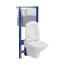 Cersanit Aqua 2.0 Set C37 Zestaw Toaleta WC bez kołnierza + deska wolnoopadająca + stelaż podtynkowy WC S701-816 - zdjęcie 3