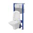 Cersanit Aqua 2.0 Set C37 Zestaw Toaleta WC bez kołnierza + deska wolnoopadająca + stelaż podtynkowy WC S701-816 - zdjęcie 5