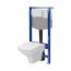 Cersanit Aqua 2.0 Set C37 Zestaw Toaleta WC bez kołnierza + deska wolnoopadająca + stelaż podtynkowy WC S701-816 - zdjęcie 4