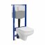 Cersanit Aqua 2.0 Set C38 Zestaw Toaleta WC bez kołnierza + deska wolnoopadająca + stelaż podtynkowy WC S701-817 - zdjęcie 1