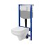 Cersanit Aqua 2.0 Set C38 Zestaw Toaleta WC bez kołnierza + deska wolnoopadająca + stelaż podtynkowy WC S701-817 - zdjęcie 5