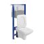 Cersanit Aqua 2.0 Set C39 Zestaw Toaleta WC bez kołnierza + deska wolnoopadająca + stelaż podtynkowy WC S701-818 - zdjęcie 5