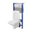 Cersanit Aqua 2.0 Set C39 Zestaw Toaleta WC bez kołnierza + deska wolnoopadająca + stelaż podtynkowy WC S701-818 - zdjęcie 3