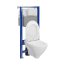 Cersanit Aqua 2.0 Set C42 Zestaw Toaleta WC bez kołnierza + deska wolnoopadająca + stelaż podtynkowy WC S701-821 - zdjęcie 3
