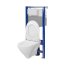 Cersanit Aqua 2.0 Set C42 Zestaw Toaleta WC bez kołnierza + deska wolnoopadająca + stelaż podtynkowy WC S701-821 - zdjęcie 4