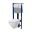 Cersanit Aqua 2.0 Set C42 Zestaw Toaleta WC bez kołnierza + deska wolnoopadająca + stelaż podtynkowy WC S701-821 - zdjęcie 5