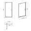 Cersanit Arteco Drzwi prysznicowe uchylne 80x190 cm profile chrom szkło transpartentne CleanPro S157-007 - zdjęcie 2