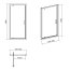 Cersanit Arteco Drzwi prysznicowe uchylne 90x190 cm profile chrom szkło transpartentne CleanPro S157-008 - zdjęcie 2