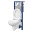 Cersanit Set 883 Aqua Zestaw Toaleta WC podwieszana 52x35,5 cm CleanOn z deską sedesową wolnoopadającą i stelażem mechanicznym Aqua 22, biały S701-206 - zdjęcie 2