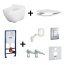 Cersanit Caspia Zestaw Toaleta WC podwieszana 54x36,5 cm CleanOn bez kołnierza wewnętrznego z deską sedesową wolnoopadającą i stelażem Grohe Rapid SL 5w1, biały K100-383+K98-0145+38827000 - zdjęcie 1