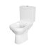 Cersanit City Zestaw Toaleta WC stojąca bez kołnierza kompakt + deska wolnoopadająca biała K35-036 - zdjęcie 3