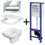Cersanit Colour Zestaw Toaleta WC podwieszana CleanOn bez kołnierza z deską sedesową wolnoopadającą i stelażem Hi-Tec z przyciskiem Presto, biały S701-187 - zdjęcie 1