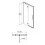 Cersanit Crea Drzwi prysznicowe uchylne lewe 100x200 cm profile chrom szkło transpartentne CleanPro S159-001 - zdjęcie 3