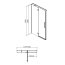 Cersanit Crea Drzwi prysznicowe uchylne lewe 120x200 cm profile chrom szkło transpartentne CleanPro S159-003 - zdjęcie 3