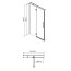 Cersanit Crea Drzwi prysznicowe uchylne lewe 90x200 cm profile chrom szkło transpartentne CleanPro S159-005 - zdjęcie 3