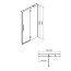 Cersanit Crea Drzwi prysznicowe uchylne prawe 100x200 cm profile chrom szkło transpartentne CleanPro S159-002 - zdjęcie 3