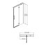 Cersanit Crea Drzwi prysznicowe uchylne prawe 120x200 cm profile chrom szkło transpartentne CleanPro S159-004 - zdjęcie 3