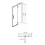 Cersanit Crea Drzwi prysznicowe uchylne prawe 90x200 cm profile chrom szkło transpartentne CleanPro S159-006 - zdjęcie 3