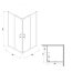 Cersanit Ineba Kabina prysznicowa prostokątna 90x90x185 cm, profile chrom szkło grafitowe S150-008 - zdjęcie 3