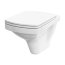Cersanit Easy Zestaw Toaleta WC podwieszana CleanOn bez kołnierza z deską sedesową wolnoopadającą, biały K701-144 - zdjęcie 4