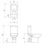 Cersanit Facile Toaleta WC kompaktowa 33,5x62,5x79,5 cm, biała K30-018 - zdjęcie 3