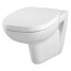 Cersanit Facile Zestaw Toaleta WC podwieszana z deską sedesową wolnoopadającą, stelażem Link i przyciskiem Link Kółko, biały S701-207 - zdjęcie 5
