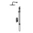 Cersanit Inverto Zestaw prysznicowy podtynkowy z deszczownicą czarny S952-006 - zdjęcie 1
