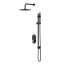 Cersanit Inverto Zestaw prysznicowy podtynkowy z deszczownicą czarny S952-006 - zdjęcie 2