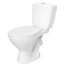 Cersanit Kaskada Zestaw Toaleta WC kompaktowa z deską sedesową zwykłą i zbiornikiem z dopływem z boku, biały K100-206 - zdjęcie 1