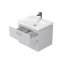 Cersanit Lara City SET 968 Zestaw Umywalka meblowa 50,5x45 cm z szafką podumywalkową, biały/szary S801-215 - zdjęcie 3