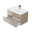 Cersanit Lara Como SET 821 Zestaw Umywalka meblowa z szafką podumywalkową, biały/orzech S801-154-DSM - zdjęcie 5