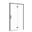 Cersanit Larga Drzwi uchylne 120x195 cm prawe profile czarne szkło przezroczyste S932-126 - zdjęcie 1