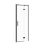 Cersanit Larga Drzwi uchylne 80x195 cm prawe profile czarne szkło przezroczyste S932-123 - zdjęcie 1