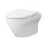Cersanit Larga Oval Zestaw Toaleta WC 52x36 cm CleanOn bez kołnierza + deska wolnoopadająca biały S701-472 - zdjęcie 2