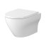 Cersanit Larga Oval Zestaw Toaleta WC Vortex bez kołnierza + deska wolnoopadająca biały S701-885 - zdjęcie 1