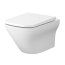 Cersanit Larga Square Zestaw Toaleta WC 52x36 cm CleanOn bez kołnierza + deska wolnoopadająca biały S701-473 - zdjęcie 2
