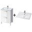 Cersanit Melar/Como SET B19 Umywalka z szafką 60 cm, biała S801-273 - zdjęcie 1