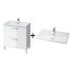 Cersanit Melar/Como SET B20 Umywalka z szafką 80 cm, biała S801-274 - zdjęcie 1