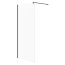 Cersanit Mille Kabina prysznicowa Walk-in 90x200 cm profile czarne szkło transparentne CleanPro S161-008 - zdjęcie 1