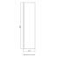 Cersanit Mille Ścianka stała kabiny prysznicowej walk-in czarna 50x200 cm S161-016 - zdjęcie 1