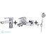 Cersanit Mille Zestaw Bateria umywalkowa wannowo-prysznicową i zestawem prysznicowym Lano chrom S952-003 - zdjęcie 1