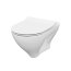 Cersanit Mille Zestaw Toaleta WC 51x36,5 cm bez kołnierza + deska wolnoopadająca + stelaż Aqua + przycisk Galaxy biały/chrom S701-460 - zdjęcie 5
